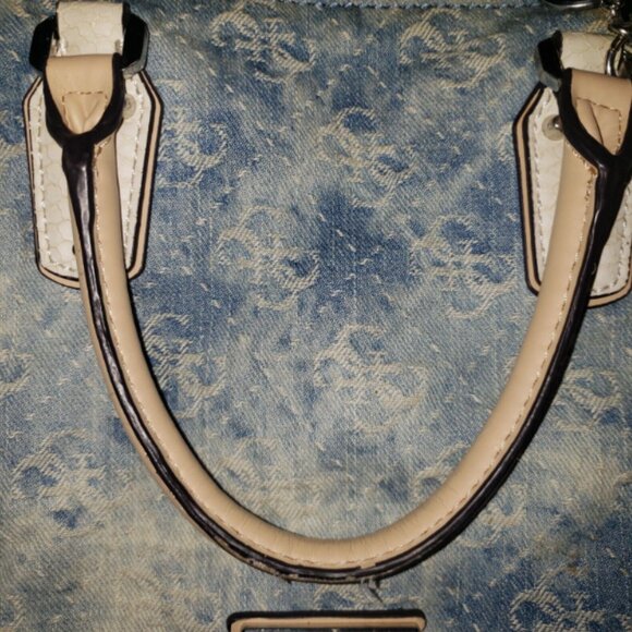 GUC - Blue Denim Guess Handbag + Matching Wallet - Picture 6 of 15